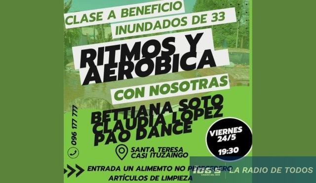 clase de aerobicos a beneficio