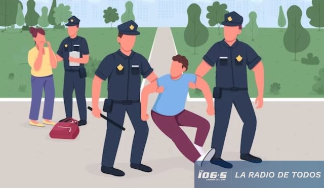 ladron detenido animacion