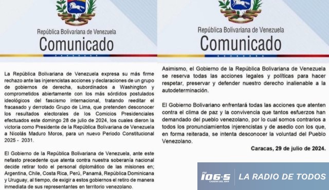 comunicado venezuela
