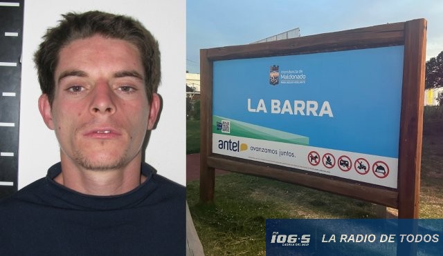 Delincuente en La Barra 