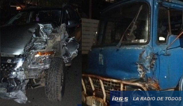 Barrio La Fortuna (Maldonado): otra campana del siniestro entre un camión y una camioneta.