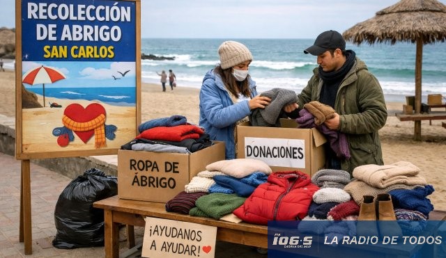 San Carlos: realizarán jornadas de recolección de abrigo en balnearios de la costa.