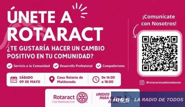 Rotaract Maldonado: impulsan convocatoria juvenil para nuevos proyectos solidarios.