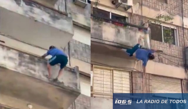 Rosario (Argentina): un hombre cayó desde un cuarto piso y salvó su vida al impactar contra un patrullero.