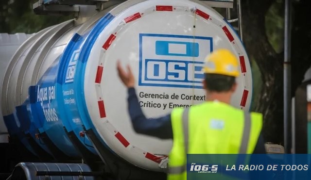 OSE (San Carlos): advierten por corte programado de agua potable para este miércoles en el centro de la ciudad.