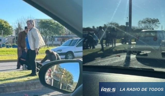 Siniestro de tránsito (Maldonado): automóvil embistió a una motocicleta en las inmediaciones del cruce del INJU.