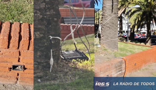 Plaza Artigas (Punta del Este): oyentes alertan por cables expuestos.