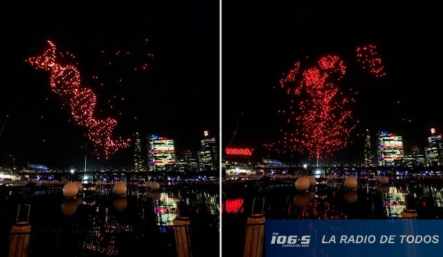 Australia: casi 90 drones cayeron al agua durante un espectáculo de luces en Sídney por una falla técnica.