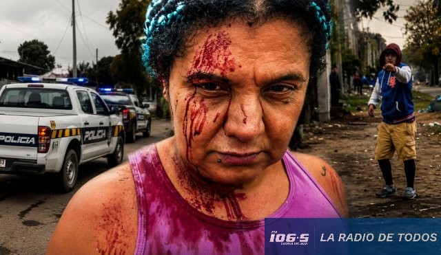 Una mujer resultó agredida por vecinos, luego de que un hecho casual produjera agresiones contra ella y su vivienda. 