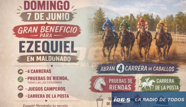 San Carlos: organizan jornada hípica a beneficio de Ezequiel Hernández para la compra de su prótesis.
