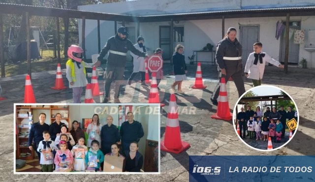 Aiguá: la Jefatura de Policía dictó talleres preventivos de seguridad ciudadana y vial en la escuela rural de Los Talas.