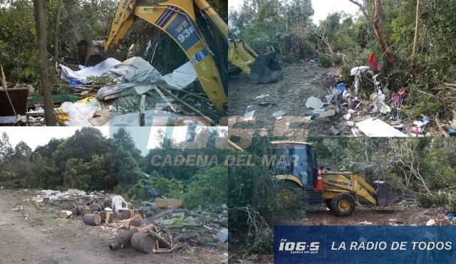 Maldonado: inspectores de la Intendencia Departamental retiraron a ocupantes de un predio baldío.