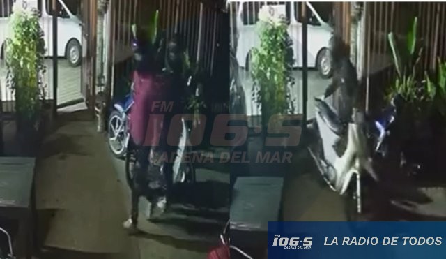 Barrio Sarubbi (Maldonado): delincuentes se toman su tiempo para llevarse una moto.