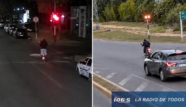Infracciones viales: conductores de autos y motos continúan ignorando los semáforos en rojo en puntos clave de la ciudad.