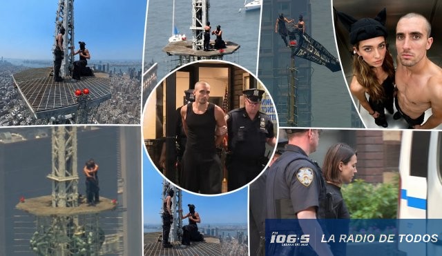 Empire State Building (Nueva York): escalaron la cima para comprometerse y terminaron detenidos.