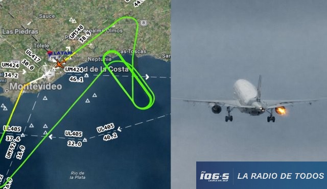 Aeropuerto de Carrasco: avión de LATAM Airlines debió abortar despegue tras sufrir el impacto de un ave en su turbina.