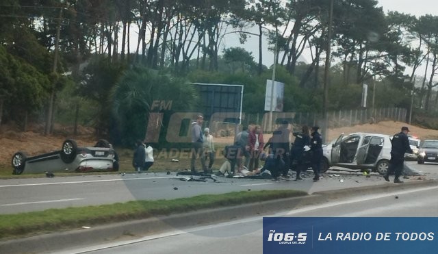 Ruta Interbalnearia (Maldonado): siniestro de tránsito grave deja varias personas lesionadas.