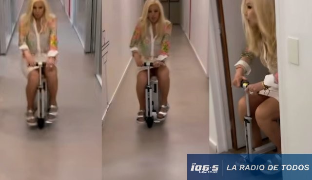 Susana Giménez en triciclo