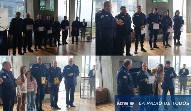Jefatura de Policía (Maldonado): reconoció a efectivos de la Zona IV, CCU y Seguridad Rural.