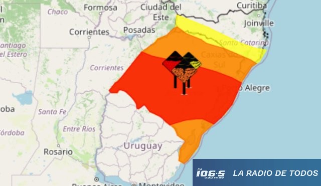 Meteorología: Brasil emitió aviso de alerta por tormentas peligrosas que afectarán la frontera uruguaya.