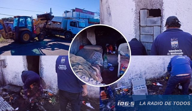 Maldonado: desalojaron una casa tapiada en barrio Odizzio a la que habían ingresado por un boquete.