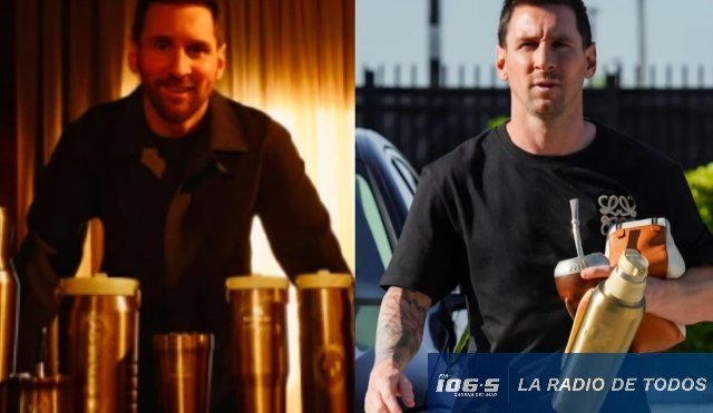Lionel Messi (Inter Miami): volvió a entrenar y un termo dorado llamó la atención.