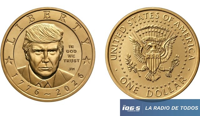 Donald Trump (pieza histórica): furor por monedas de 1 dólar con su rostro.