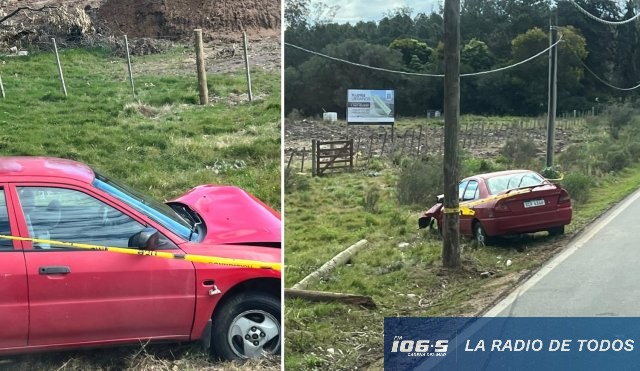 Siniestro de tránsito (Maldonado): un automóvil despistó e impactó contra una columna sobre la avenida Romeo y Julieta.