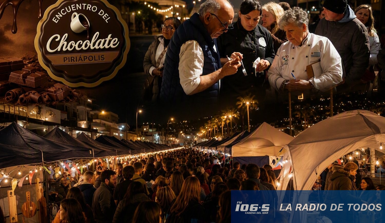 Fiesta del Chocolate (Piriápolis): gastronomía, música y propuestas para toda la familia.