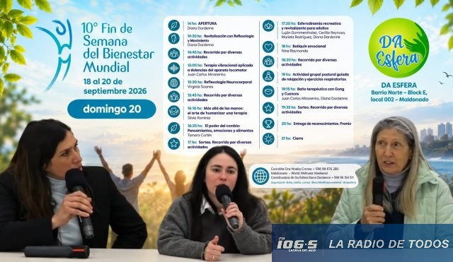 Fin de Semana del Bienestar Mundial (Maldonado): jornada reunirá terapias y actividades el domingo.