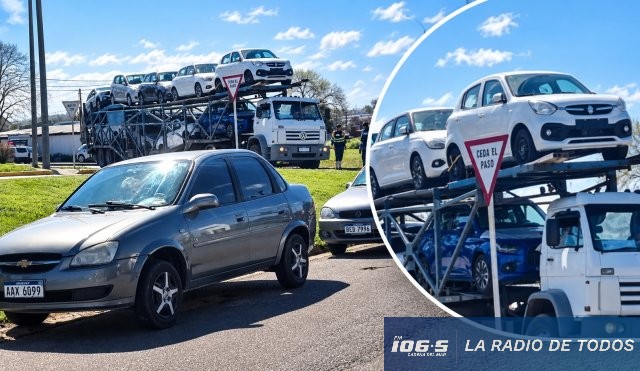 Camión Cigüeña Maldonado trancado