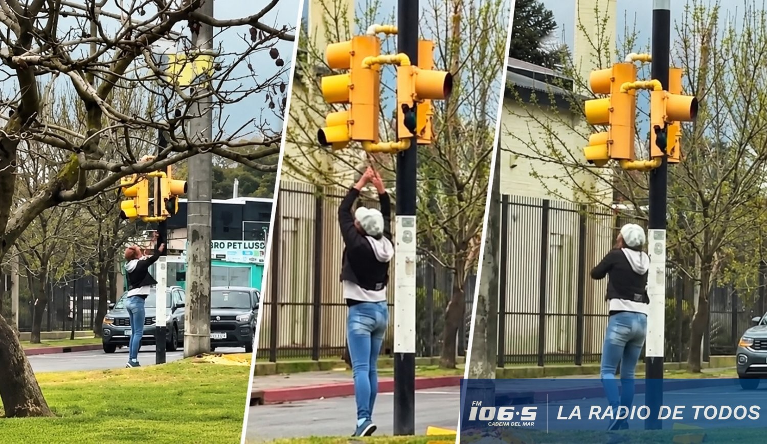 Vandalismo MUJER SEMÁFORO 