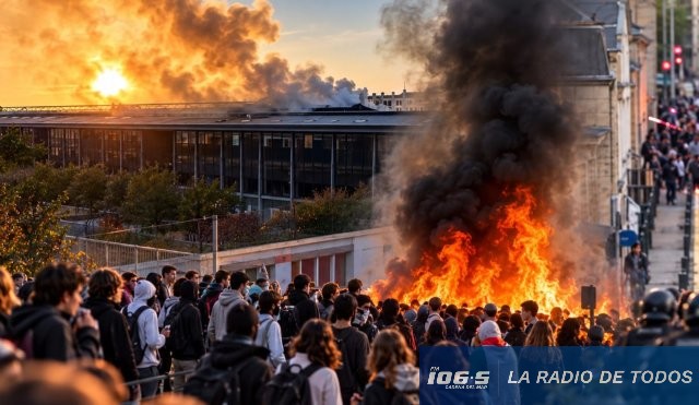 estudiantes protesta francia