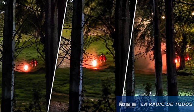Quema de cables (Bulevar Artigas): otra noche de fuego y humo en el cruce con Avenida Aiguá.