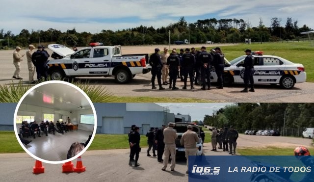 Seguridad vial (Maldonado): efectivos policiales participaron en un curso de manejo defensivo dictado por Policía Caminera.