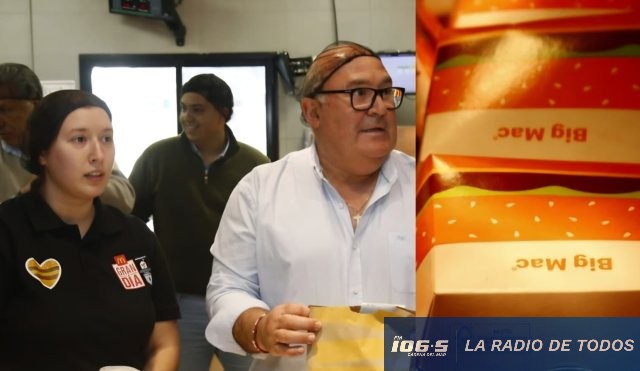 McDía Feliz (Maldonado): Intendente Abella atendió clientes y sirvió mesas.