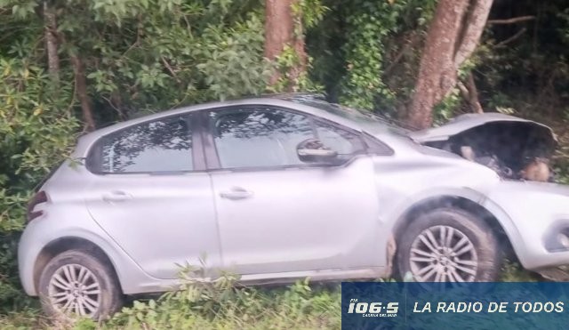 Tránsito (Arboretum Lussich): Automóvil despistó e impactó contra el arbolado en una peligrosa curva.