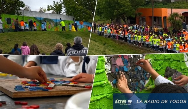 Escuela N° 95 (Maldonado Nuevo): inauguraron mural comunitario del Proyecto Mariposas.