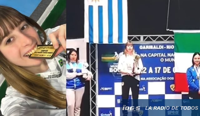 Valentina Pérez (bochas): con 19 años pasó de campeona nacional en Maldonado a conquistar el título mundial en Brasil.