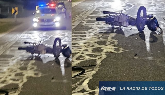 Siniestro de Tránsito (Playa Hermosa): motociclista sufrió fractura en una pierna tras impactar contra automóvil.