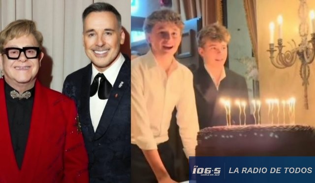 Elton John (Venecia): hijos adolescentes sorprendieron en cumpleaños de su padre David y mostraron cuánto han crecido.